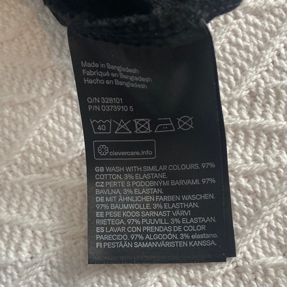 H&M Black Button Down Polo Shirt - Picture 7 of 8